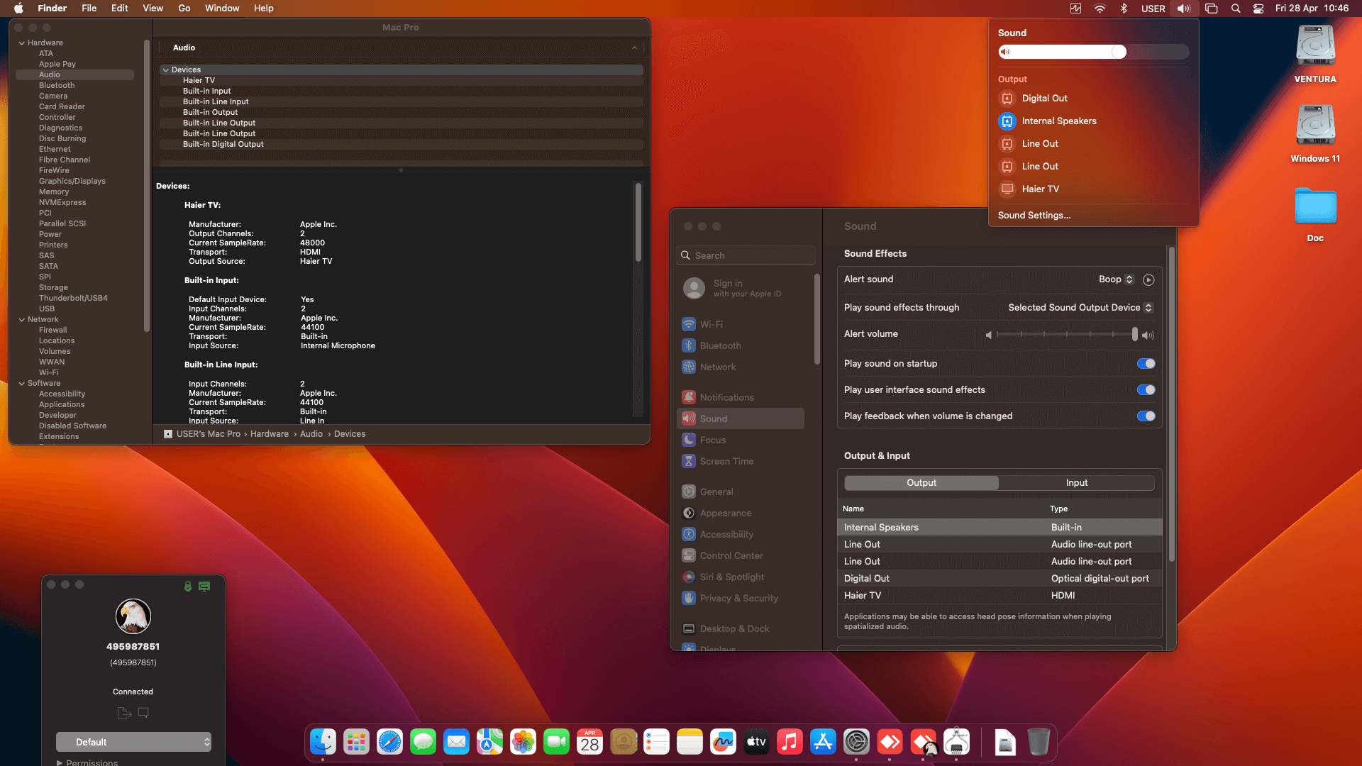 Gigabyte Z490 Aorus Elite AC + Intel Core i5 10600K + Asus RX 6600 XT OpenCore 4