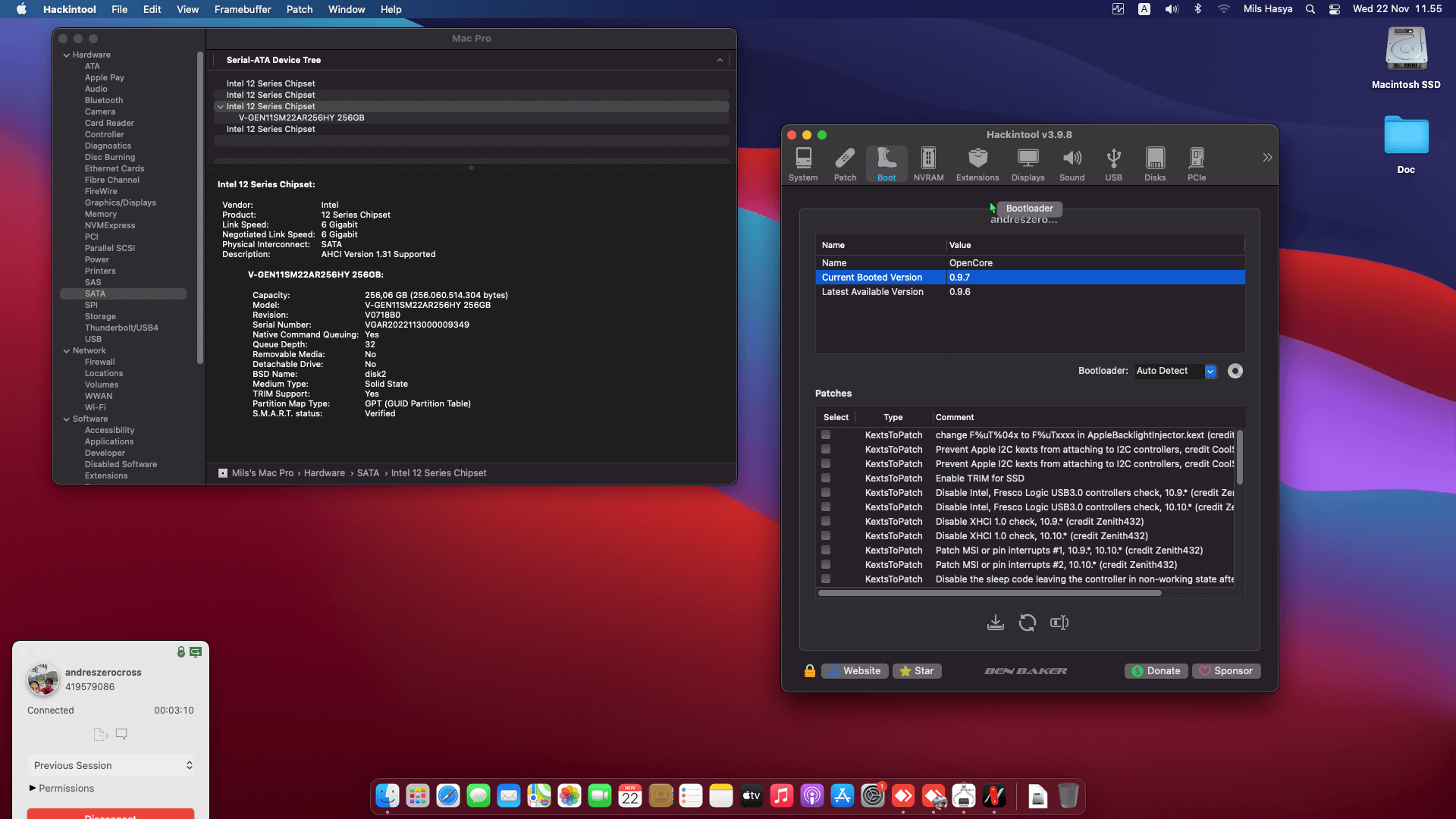 Asrock B660M ITX:AC + Intel Core i5 12400 + Sapphire RX 580 OpenCore 1