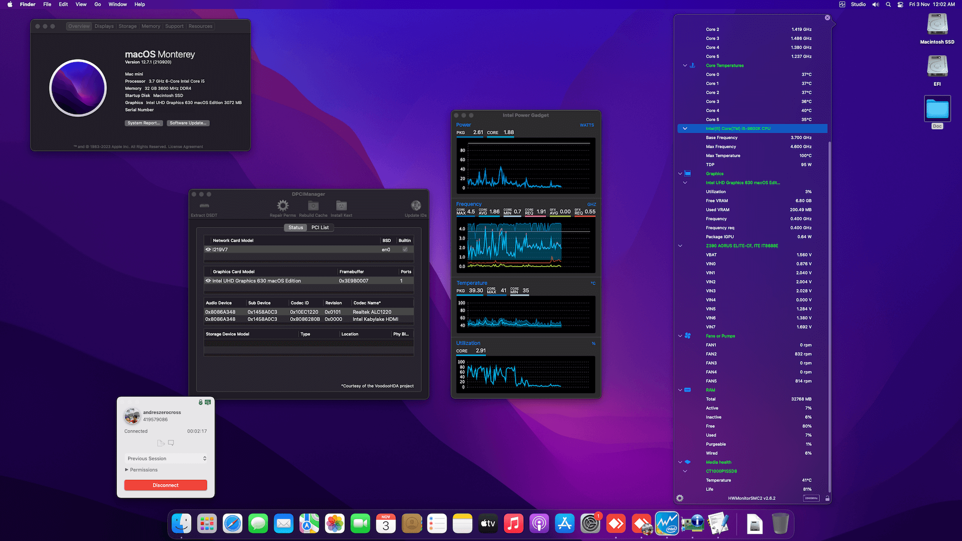 Gigabyte Z390 Aorus Elite + Intel Core i5 9600K   OpenCore 1