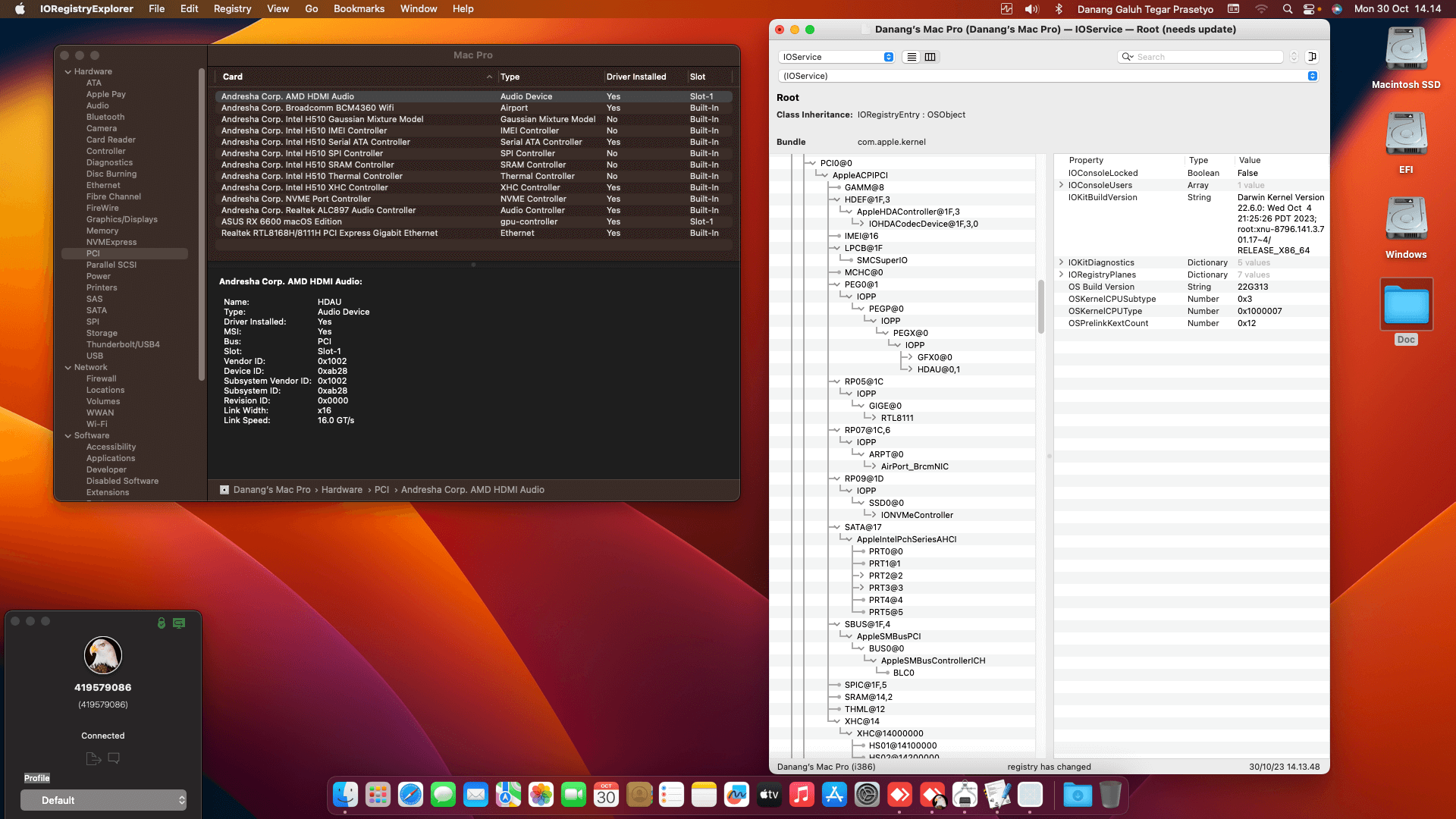MSI H510M PRO E + Intel Core i5 10400F + Asus RX 6600 OpenCore 1