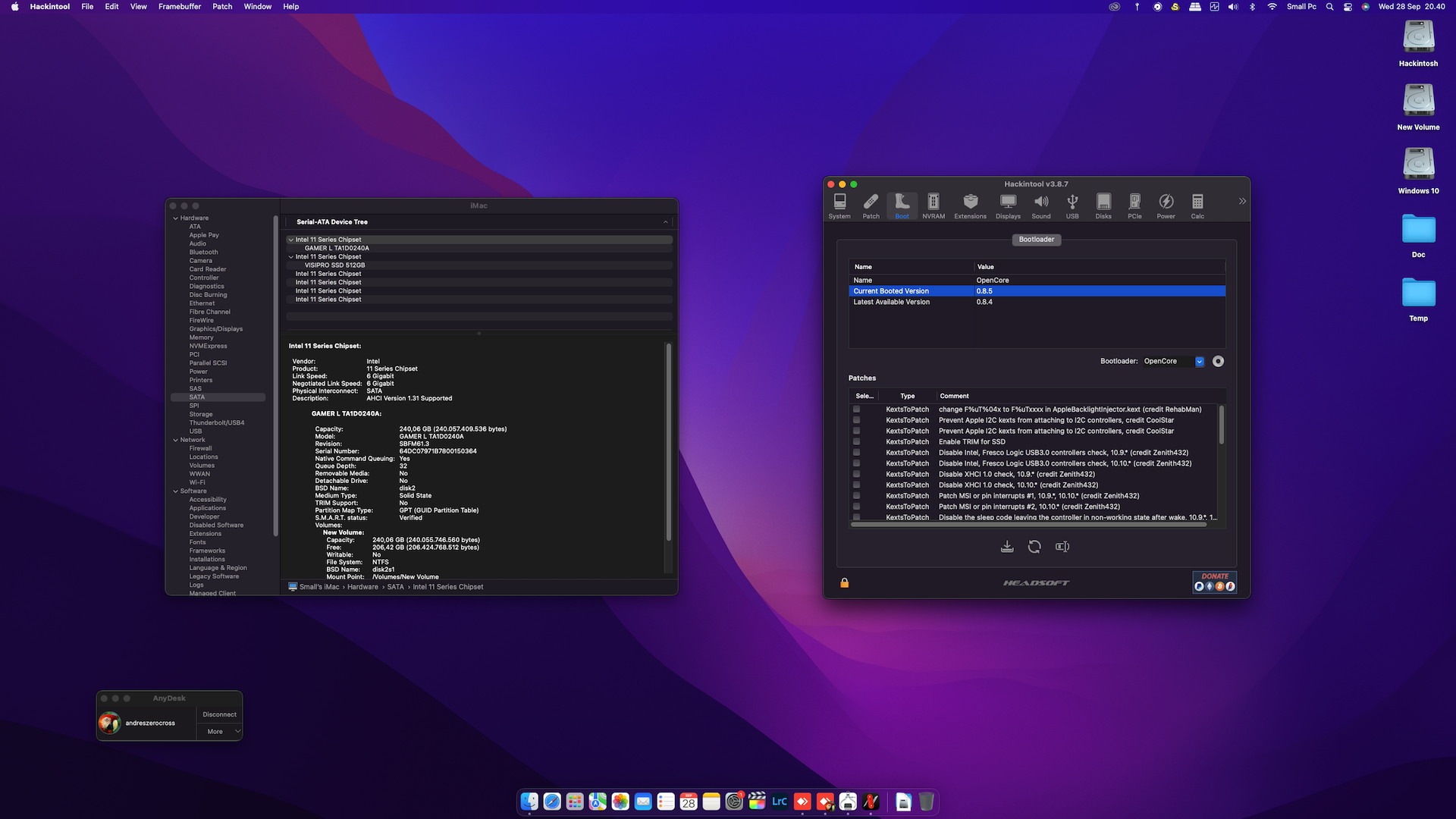 Gigabyte B360N Wifi + Intel Core i5 8400 + Sapphire RX Vega 56   OpenCore 8
