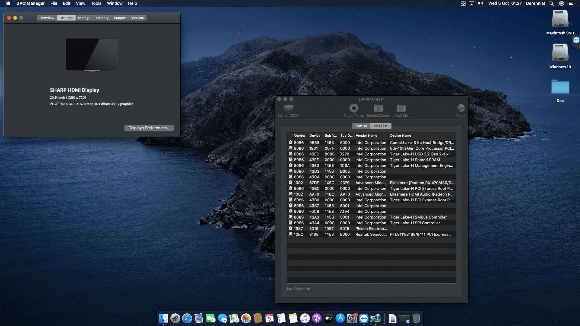 Gigabyte B560M DS3H V2 + Intel Core i5 10400F + PowerColor RX 570   OpenCore 2