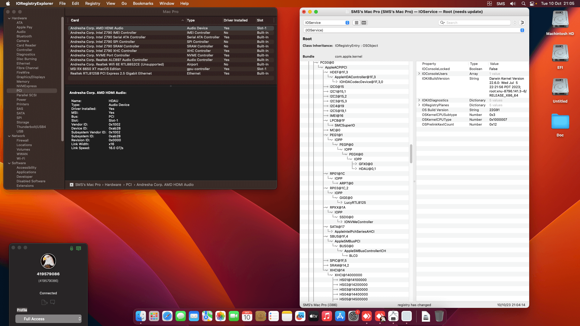 Gigabyte Z790 UD AX + Intel Core i9 12900K + MSI RX 6650 XT 2nd   OpenCore 1