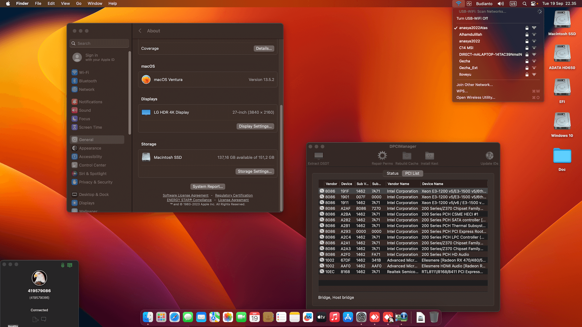MSI H270 A PRO + Intel Core i5 6500 + MSI RX 570 OpenCore 1