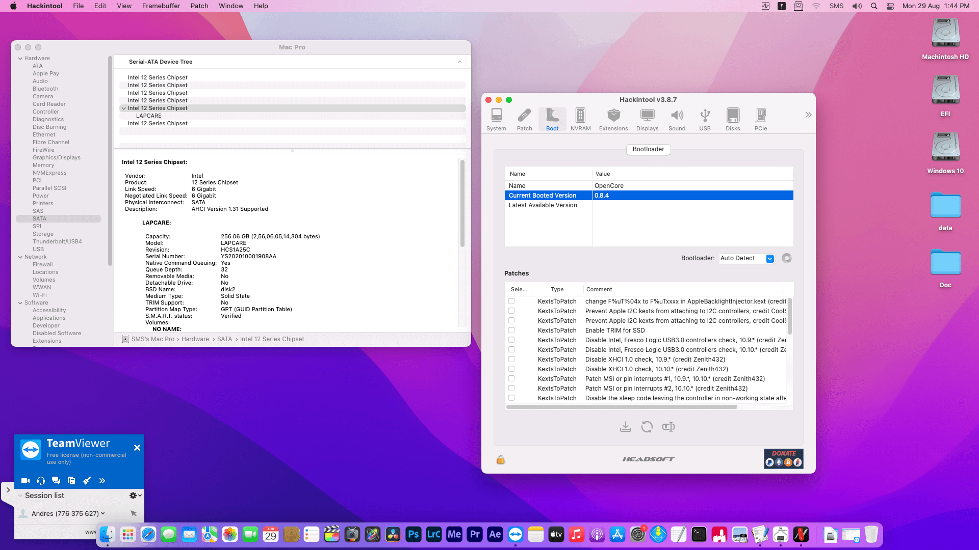 Gigabyte Z590 Aorus Elite AX + Intel Core i7 11700K + MSI RX 6600   OpenCore 8