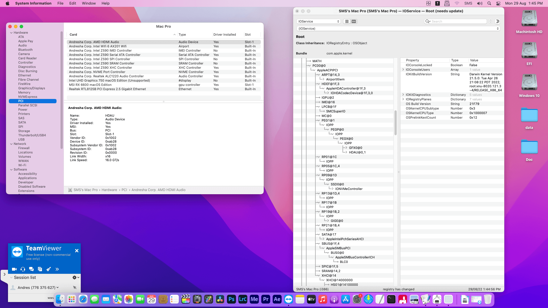 Gigabyte Z590 Aorus Elite AX + Intel Core i7 11700K + MSI RX 6600   OpenCore 9