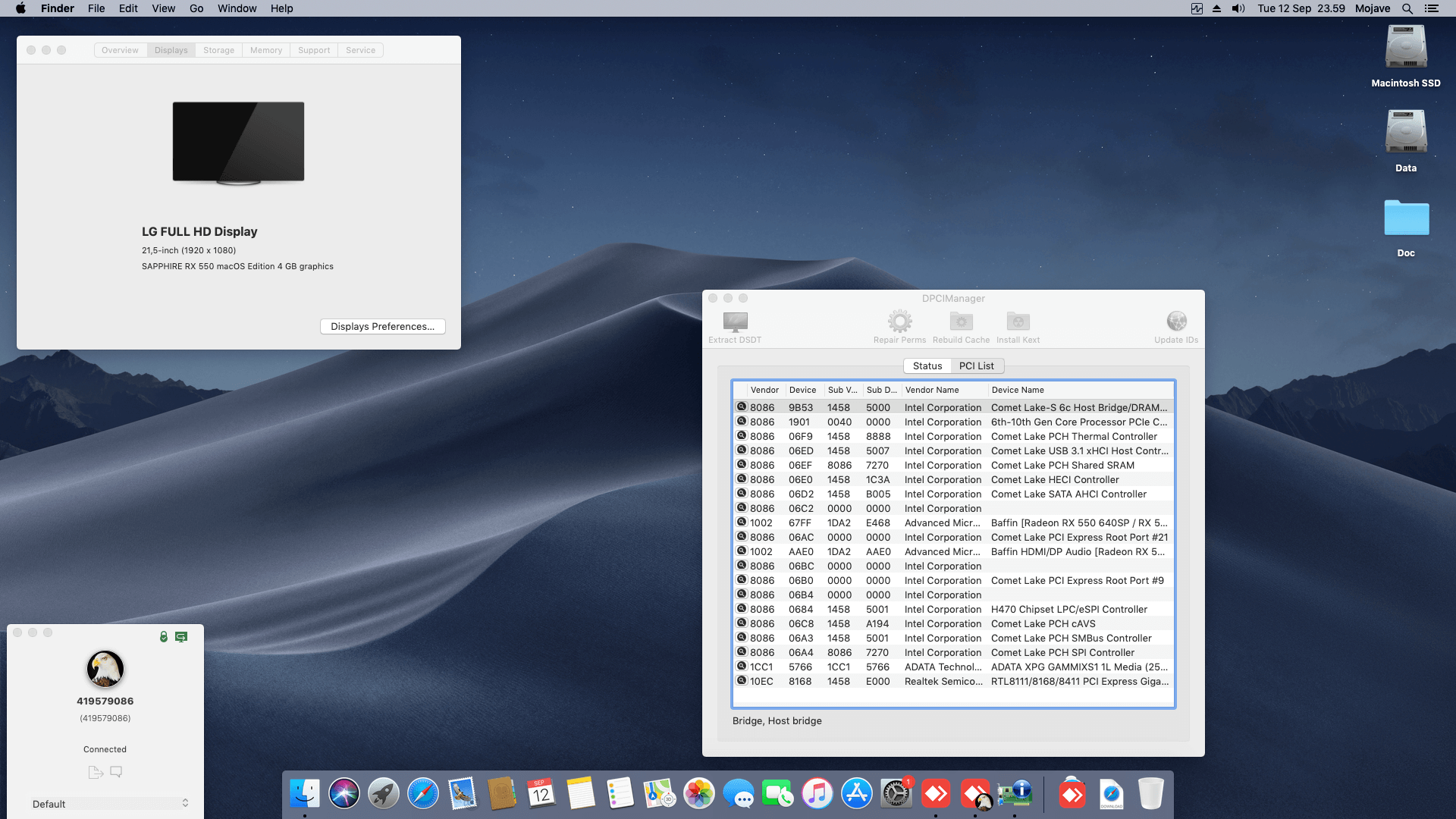 Gigabyte H510M H V2 + Intel Core i5 10400F + Sapphire RX 550   OpenCore 1