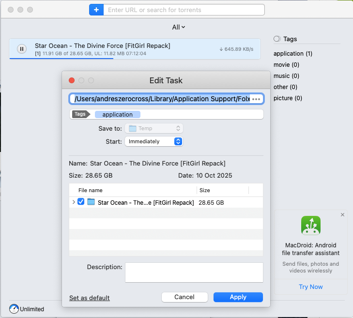 Folx Pro 5.31 fix 2