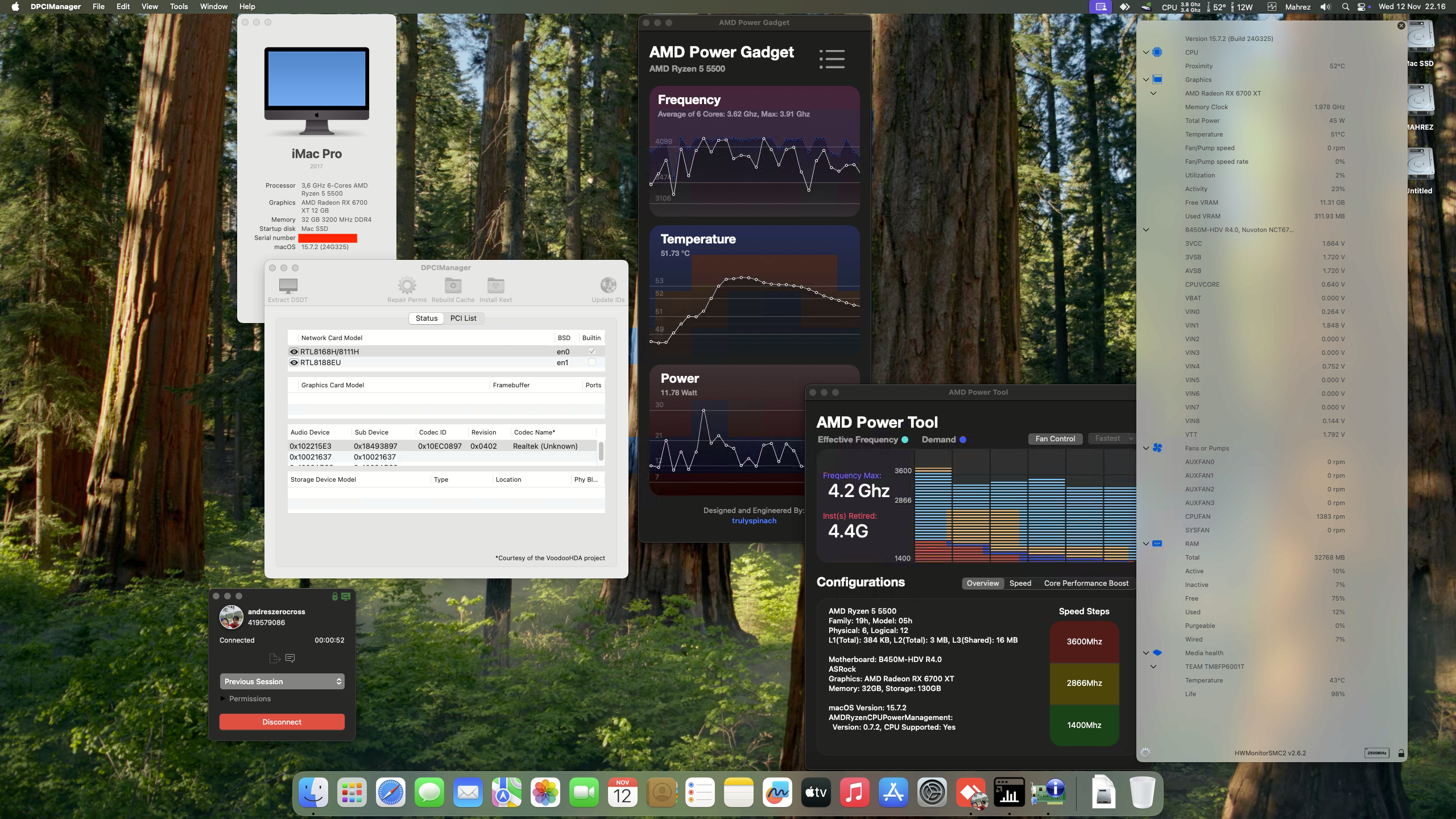 Success Hackintosh macOS Ventura 13.6.6 Build 22G630 in Asrock B450M-HDV R4.0 + AMD Ryzen 5 5500 + XFX RX 6700 XT