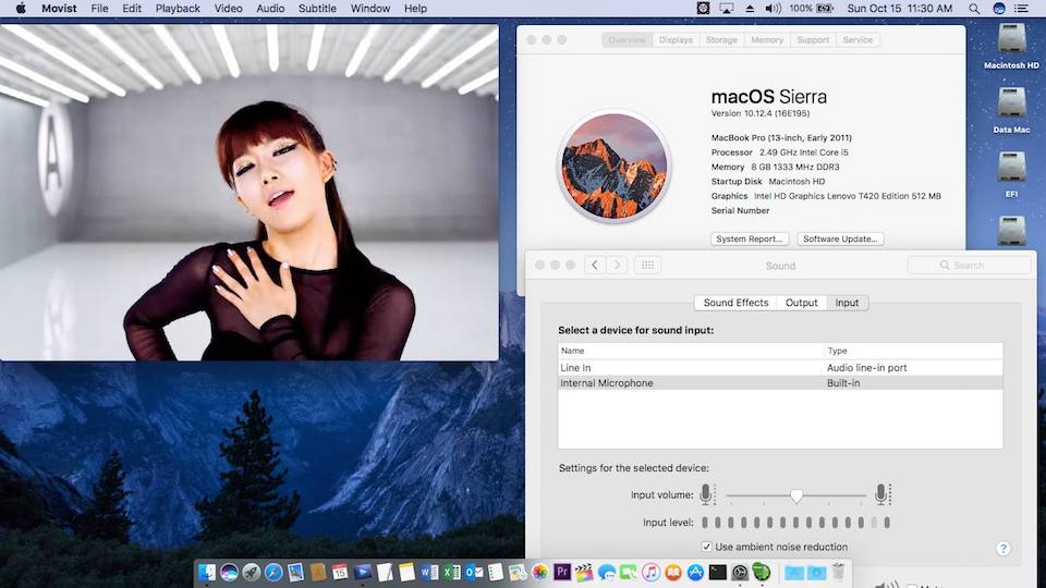 Success Hackintosh macOS Sierra 10.12.4 Build 16E195 at Lenovo T420-4236