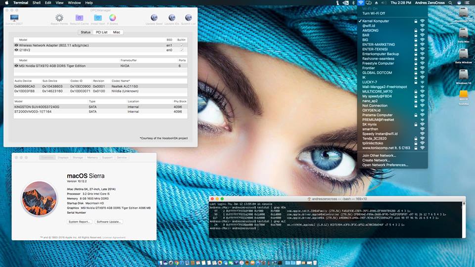 Success Hackintosh macOS Sierra 10.12.2 on Asus Maximus VII Impact + Intel Core i5 4460 + MSI GTX970 4GB + Corsair 8GB (2x4GB) Vengeance